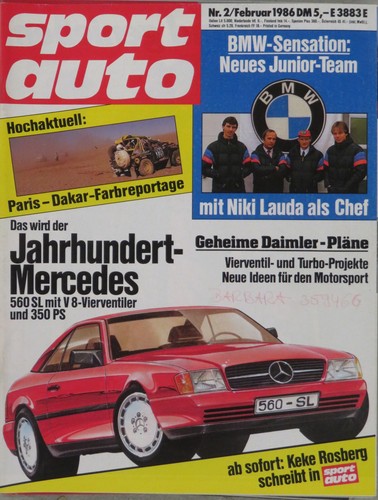Zeitschrift sport auto 1986 - auto, /