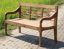 Gartenbank Teak Premium 150 cm Gartenmöbel Sitzbank Teakholz Bank