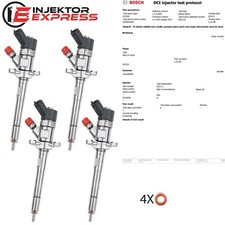 4x 0445110259 Einspritzdüse Citroen C5 Ford Focus C-Max Peugeot Volvo 0986435126