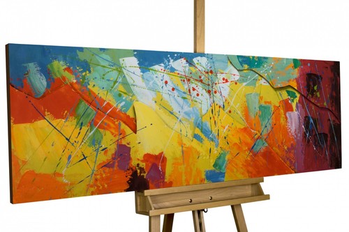 Metallbild abstrakt bunt - 3d,