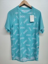 POC MTB Pure Tee Polka Blue Gravel Trikot Jersey mit Taschen Gr. M