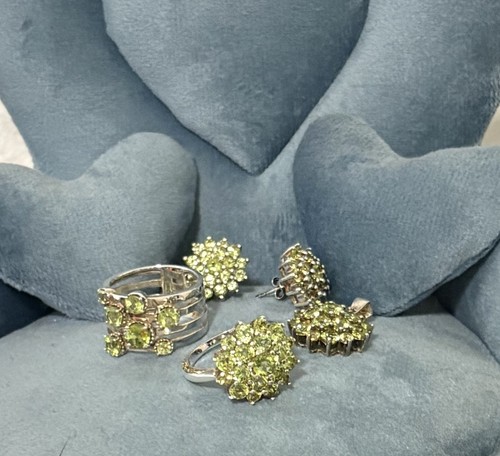 Vintage peridot schmuckset 925 - peridot-schmuckset,