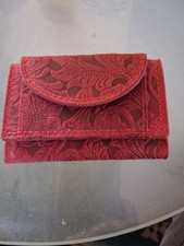 Kleines Rotes Leder Portemonnaie