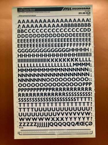 Mecanorma wie letraset gill - wie,
