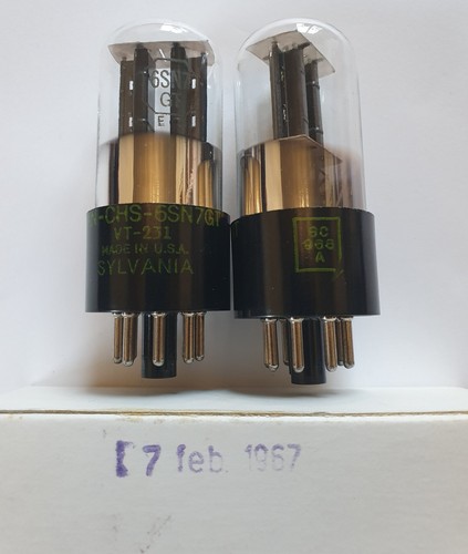 6sn7 sylvania nos nib - sylvania,