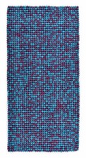 Filzkugelteppich Felty, 100% Schurwolle, handgefilzt, blau/lila, 70x140 cm