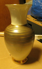 Johann Seltmann, Vohenstrauß, Porzellanvase, seltenes Dekor braun mit Gold