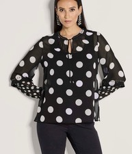 Madeleine bluse schwarz weiß - schwarz,