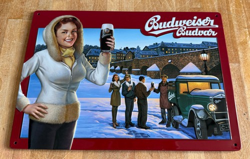Blechschild budweiser budvar - blechschild,