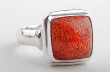 Ring oranger Stein 925er