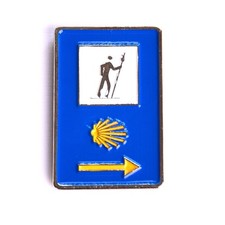 Küchen-Magnet Señal Triple - Jakobsmuschel Pilgermuschel Andenken Jakobsweg