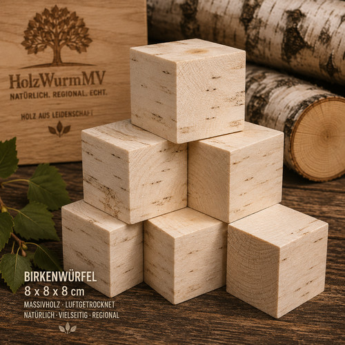 Birkenwürfel 8x8x8 - , |