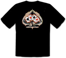 Hot Rod Poker Rockabilly Tattoo schwarz Kinder T-Shirt -293-SW-Kids