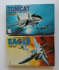 Flugzeug Modellbausatz 1:100 Sunny Sammlung Düsenflugzeuge Tomcat, Eagle