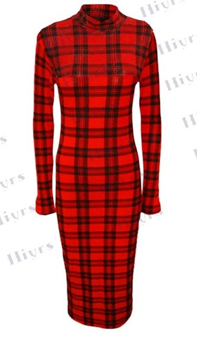 Damen langarm - langarm, midikleid