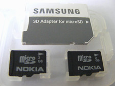 2 x 2GB MicroSD Card NOKIA ( 2 x 2 GB Micro SD ) + Adapter SAMSUNG