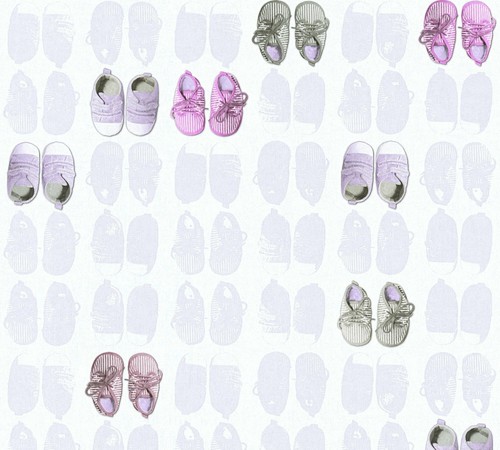 Kindertapete baby schuhe - baby,