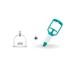 50x Schröpfgläser + Pumpe