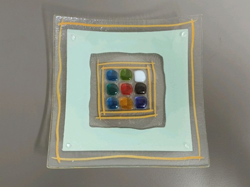 Retro schmelzglas schale - retro,