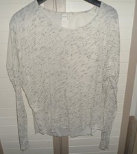 MARC O´POLO LANGARM TUNIKA BLUSENSHIRT WEIß/SCHWARZ MELIERT GR.M