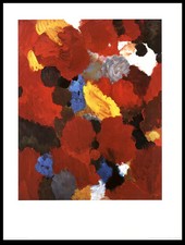 Nay, Ernst Wilhelm - Gelbfeder in Rot - Kunstdruck