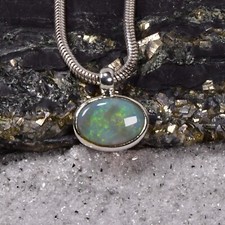 Edel Opal Anhänger, 925er Silber, Edelsteinanhänger (14428), Edelsteinschmuck