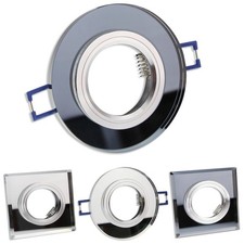 6x Einbaurahmen Set GU10 Glas