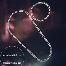 Herren Halskette und Armband Geschenkschmuckset für Männer Sterling Silber 925