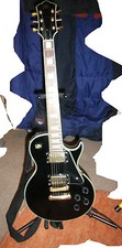  E - Gitarre LES PAUL SX Nachbau " Black Beauty "