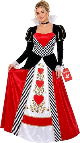 Rotes herzkönigin kostüm - rotes,
