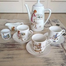 Altes Sarah Kay Kindergeschirr Set 3 Pers. Teekanne  Sahnekännchen Porzellan 