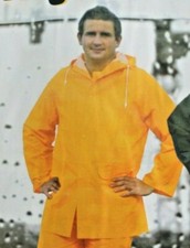 132 Regenjacke Jacke PVC m Kapuze gelb Gr.1 L (50-52) Friesennerz