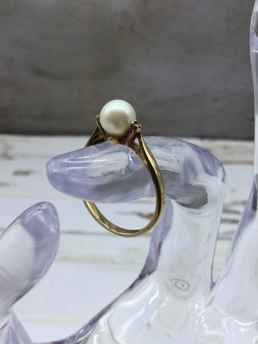 585er goldring mit perle - goldring,