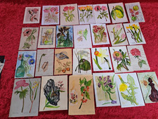 27 schöne Bilder , handgemalte Aquarelle :  Blumen ( Pflanzen .... ) , signiert