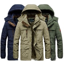 Herren Armee Parka Winter gefüttert - Wasserdichte Outdoorjacke NEU