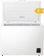 Gefriertruhe 297L weiß FastFreeze LED Schloss E Energieklasse Rollen