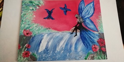 Acrylbild handgemalt auf - acrylbild,