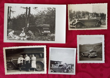 Konvolut, S/W Fotografien, Autos, u.a. Adler Trumpf Junior Cabriolet, 1936