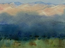 Aquarell Malerei unleserlich