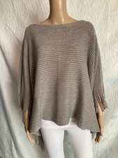 Poncho beige, Glitzer &