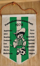 Fussball WM Weltmeisterschaft 1978 Wimpel, Maskottchen GAUCHTO grün-weiß 23 cm