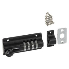 Türriegel Stahl Tür Verriegelung versperrbar mit Zahlenschloss 123 mm Riegel