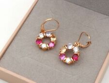 Diamonique Damen Ohrringe aus 925 Sterlingsilber Rosegold mit Juwelen