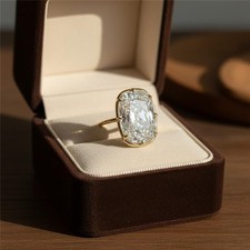 3 Karat Moissanit Oval Schliff