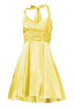 NEU - ASHLEY BROOKE - GR. 38 - Cocktailkleid gelb Neckholder Petticoat