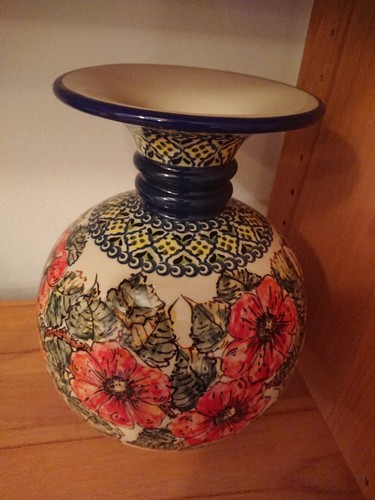 Vase keramik handbemalt - vase,
