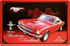Blechschild 20x30 Mustang Fastback Werbung Kult Auto Oldtimer Sammler Geschenk