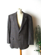 Burberry Herren Jacke-Sakko Gr. 54 grau-kariert Schurwolle wie neu