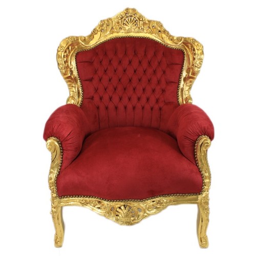 Barocksessel sessel rot gold - barocksessel,