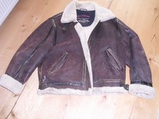 Lammfell Fliegerjacke P&P Company true vintage 52 braun Winterjacke warm Gr. L
